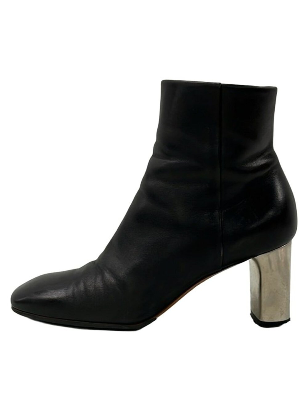 Celine Short Boots Black Leather